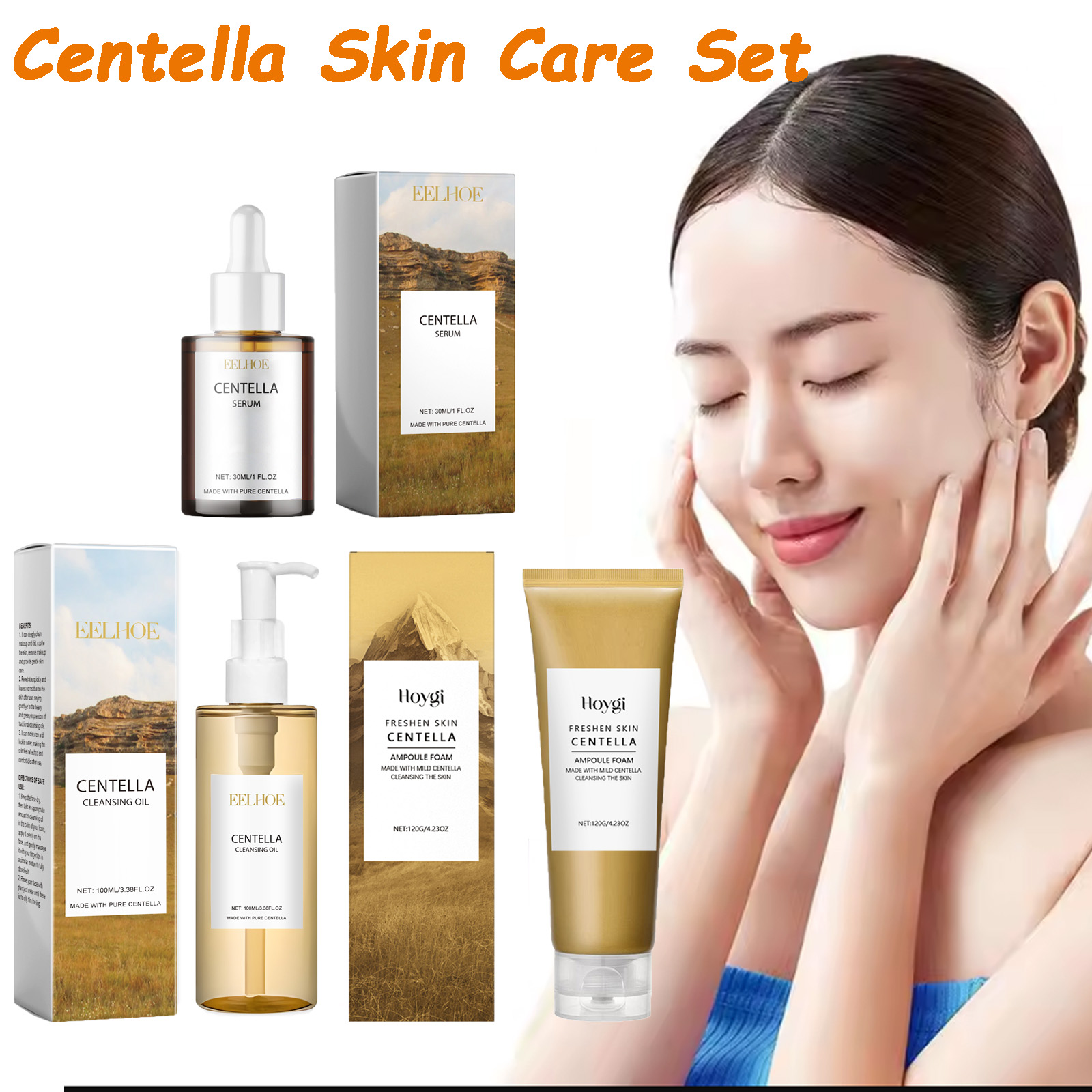 Korean Skincare Routine - Centella Cilt Bakım Seti Centella Serum