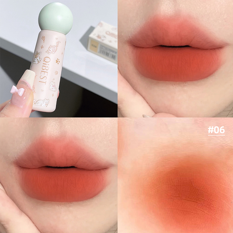 Lip Tint Korean - QIBEST Çıplak Mat Dudak Çamur Su