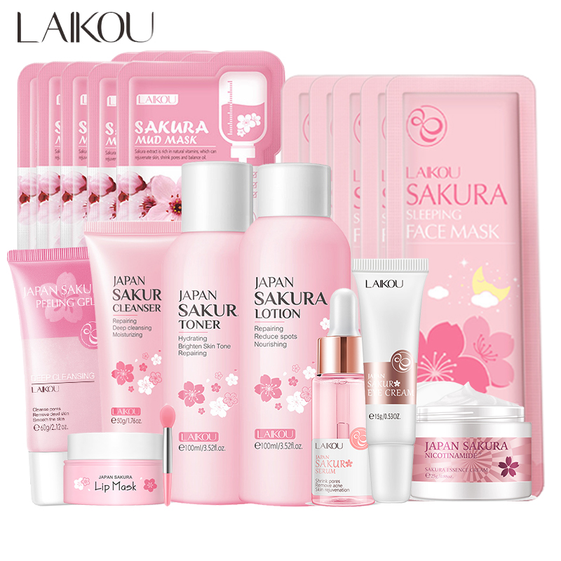 Korean Skincare Routine - Sakura yüz temizleyici kore yüz Serum