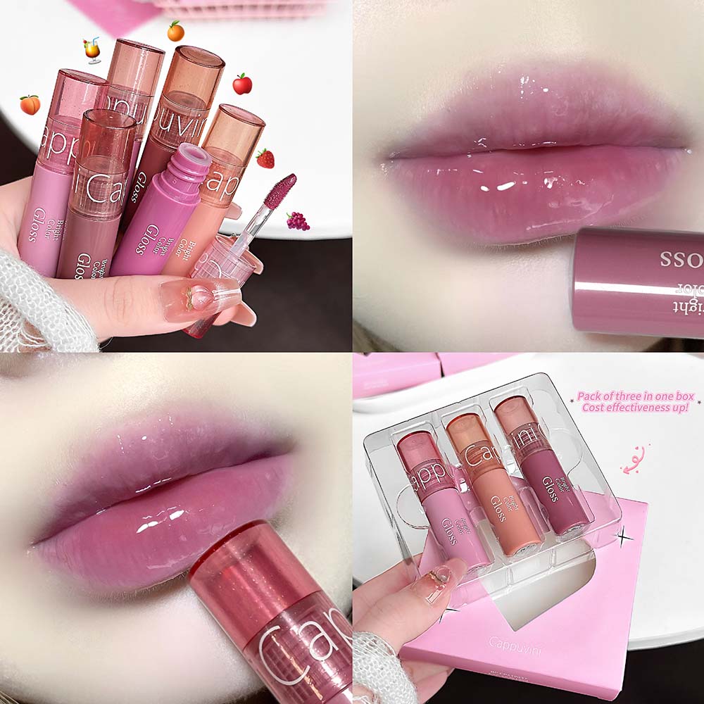 3PCS Su Işıltılı Dudak Parlatı - Lip Tint Korean incelemesi ve fiyatı