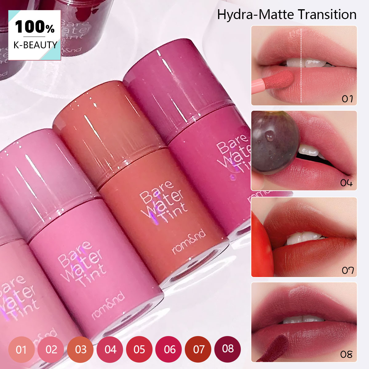 rom&nd BARE MOOL TINT, Su Bazl - Lip Tint Korean incelemesi ve fiyatı